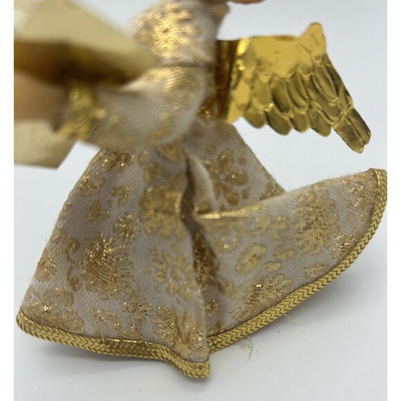 Vintage Koestel Wax Angel Christmas Ornament Singing Angel Gold READ DESCRIPTION - Picture 2 of 9